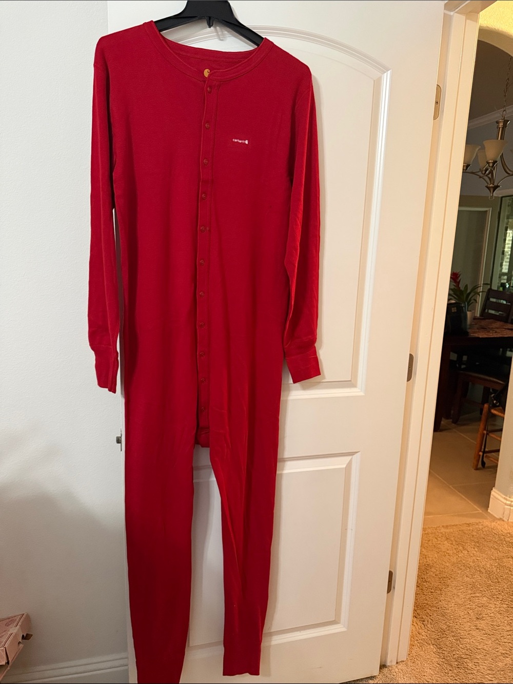 Carhartt Red Long Johns with Gold Logo